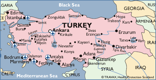 This map is only intended as a guide and is not exact. The map must always be used in conjunction with the malaria advice text. Map downloaded from http://www.fitfortravel.nhs.uk on 03 February 2015.