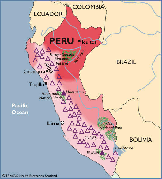 This map is only intended as a guide and is not exact. The map must always be used in conjunction with the malaria advice text. Map downloaded from http://www.fitfortravel.nhs.uk on 01 October 2015.