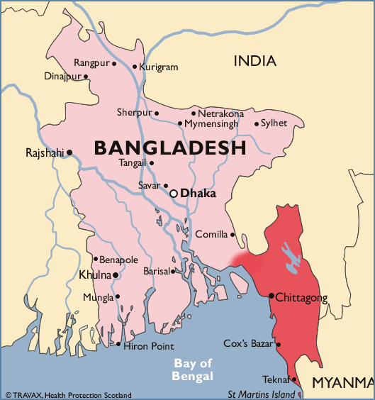 This map is only intended as a guide and is not exact. The map must always be used in conjunction with the malaria advice text. Map downloaded from http://www.fitfortravel.nhs.uk on 01 October 2015.