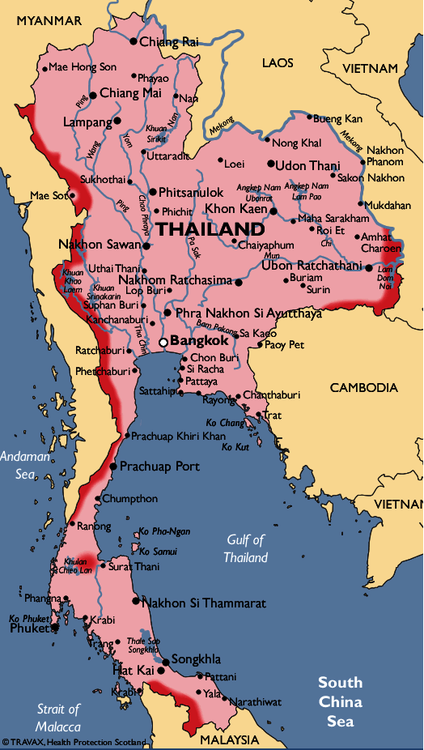 This map is only intended as a guide and is not exact. The map must always be used in conjunction with the malaria advice text. Map downloaded from http://www.fitfortravel.nhs.uk on 23 June 2017.