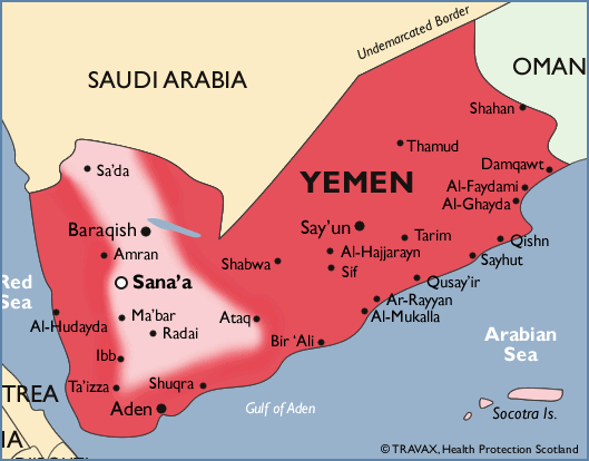 This map is only intended as a guide and is not exact. The map must always be used in conjunction with the malaria advice text. Map downloaded from http://www.fitfortravel.nhs.uk on 01 October 2015.